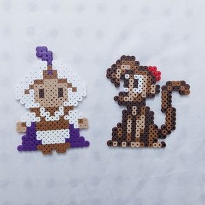 Bundle of Two (2) Prince Ali and Apu Perler Bead Art